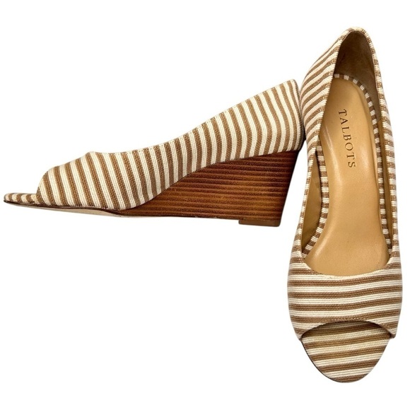 Talbots Shoes - Talbots Royce Peep Toe Wedges Size 7M
